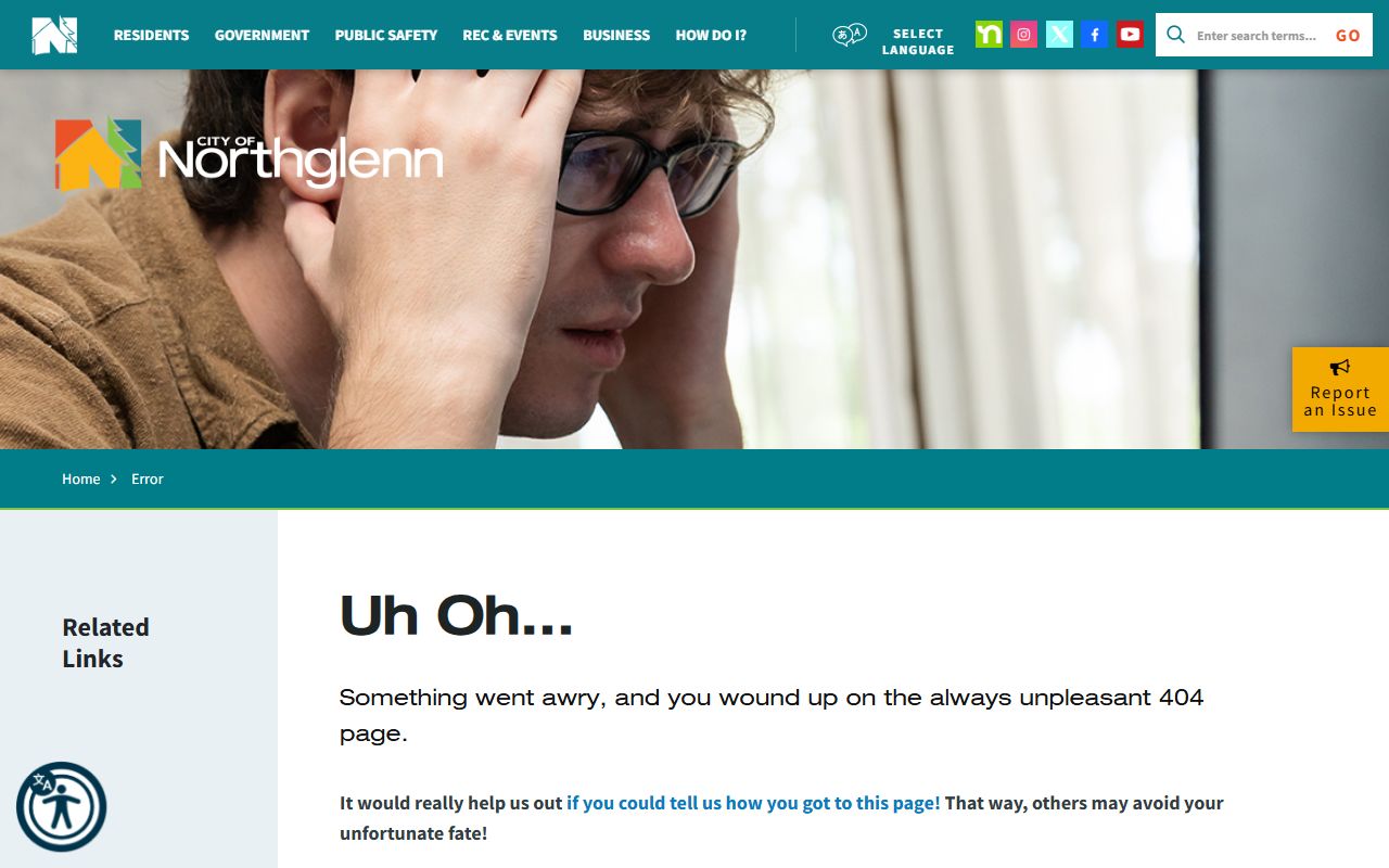 Northglenn Municipal Court information page