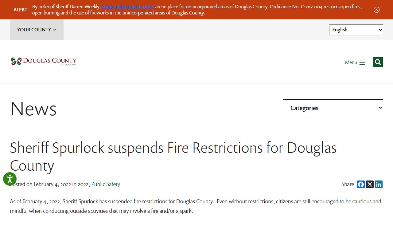 Douglas County Sheriff's Office website and online services